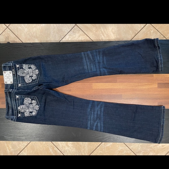 Miss Me Girl jeans, size 16, dark wash bootcut. - Picture 2 of 3